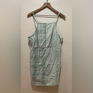 NWT American Eagle Outfitters Green & White Sleeveless Linen Dress - Women’s XXL